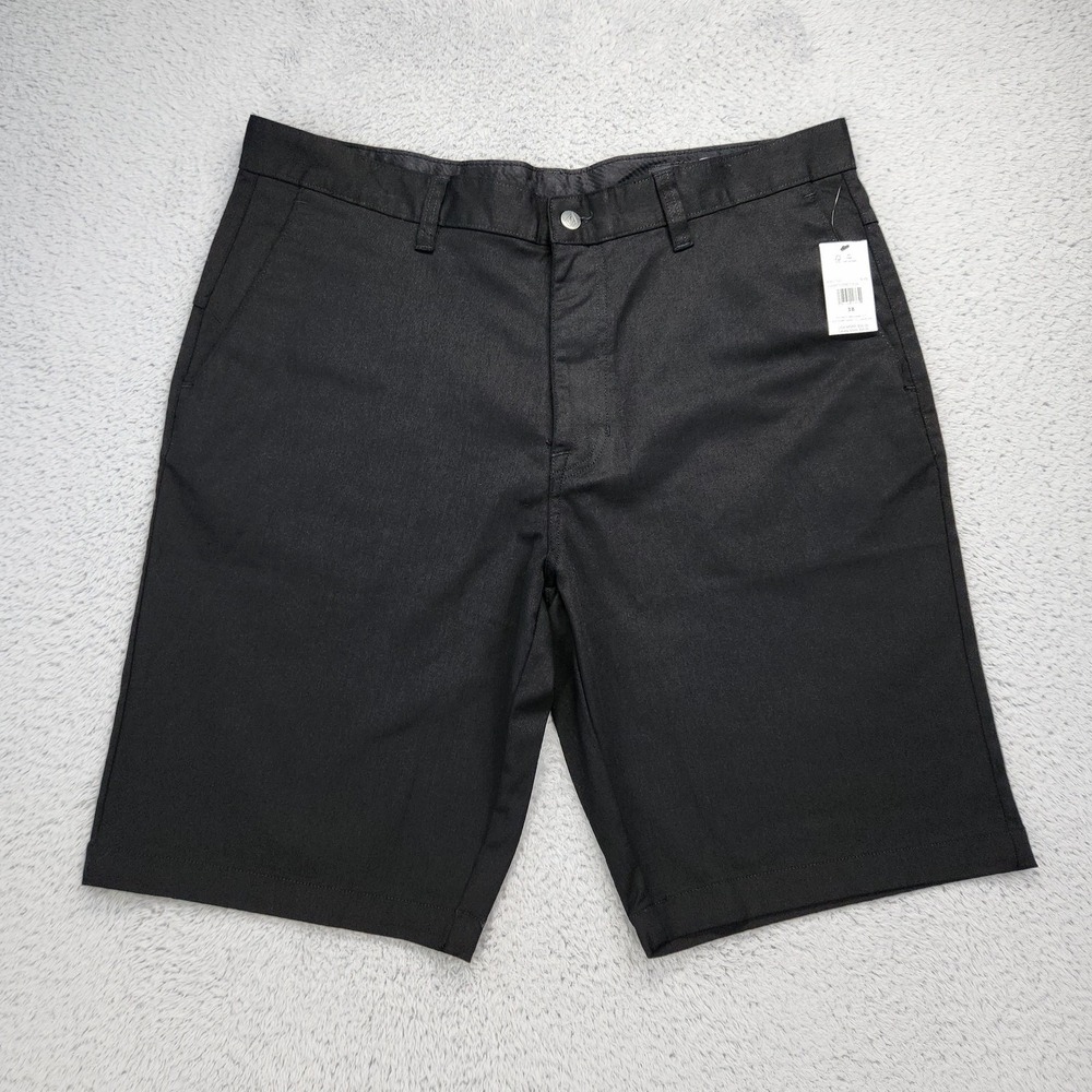 Volcom Shorts Mens 38 Black Vmonty Stretch 22 Chino Canvas 10.5 Inseam NEW